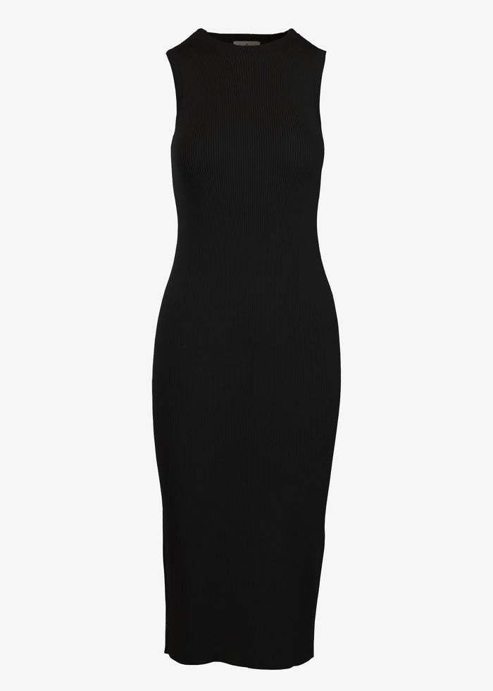 Layla Sleeveless Dress in black, front view