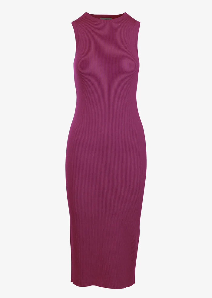 Layla Sleeveless Dress in magenta, front view