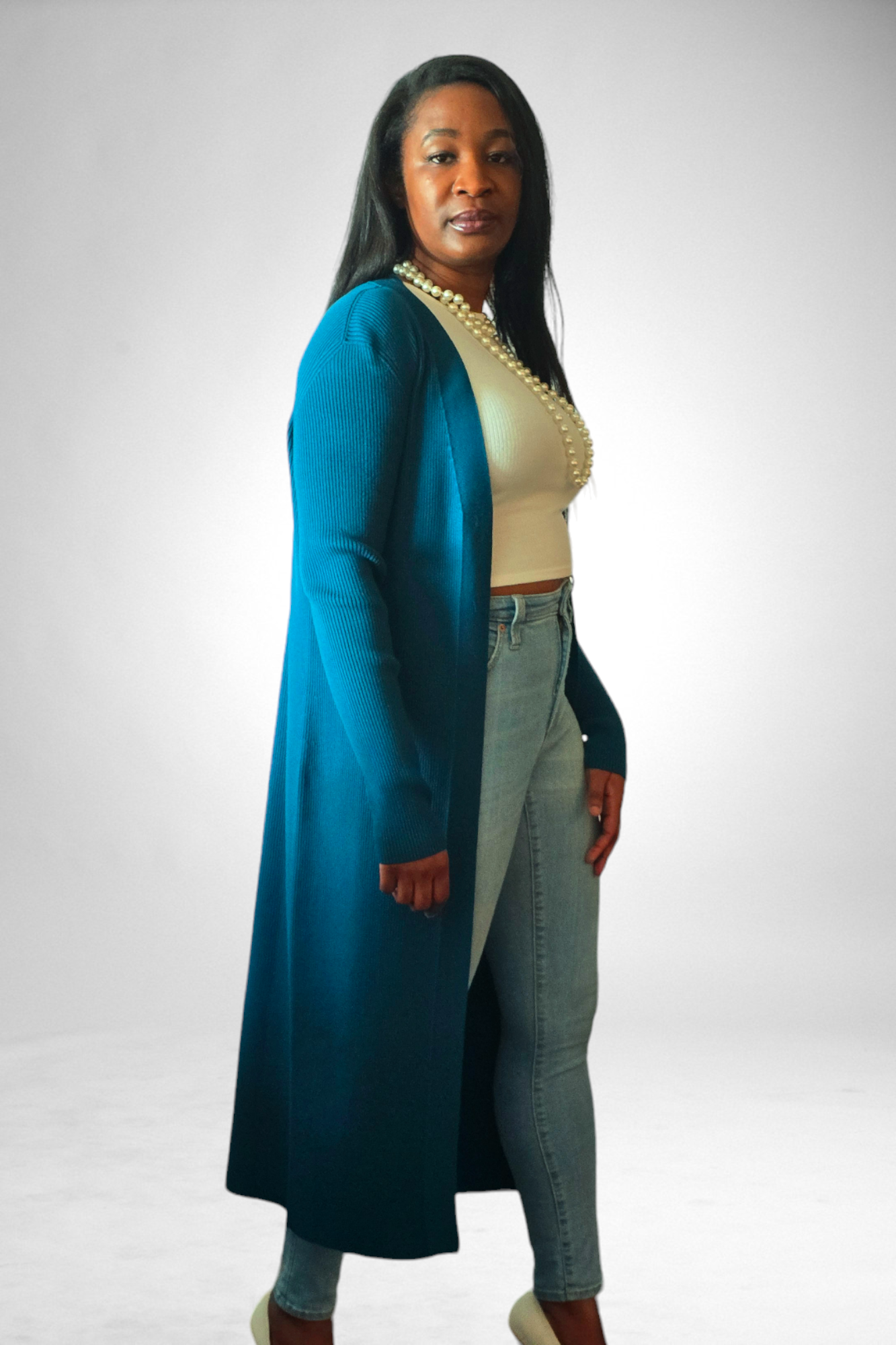 CASCADE LONG CARDIGAN SWEATER