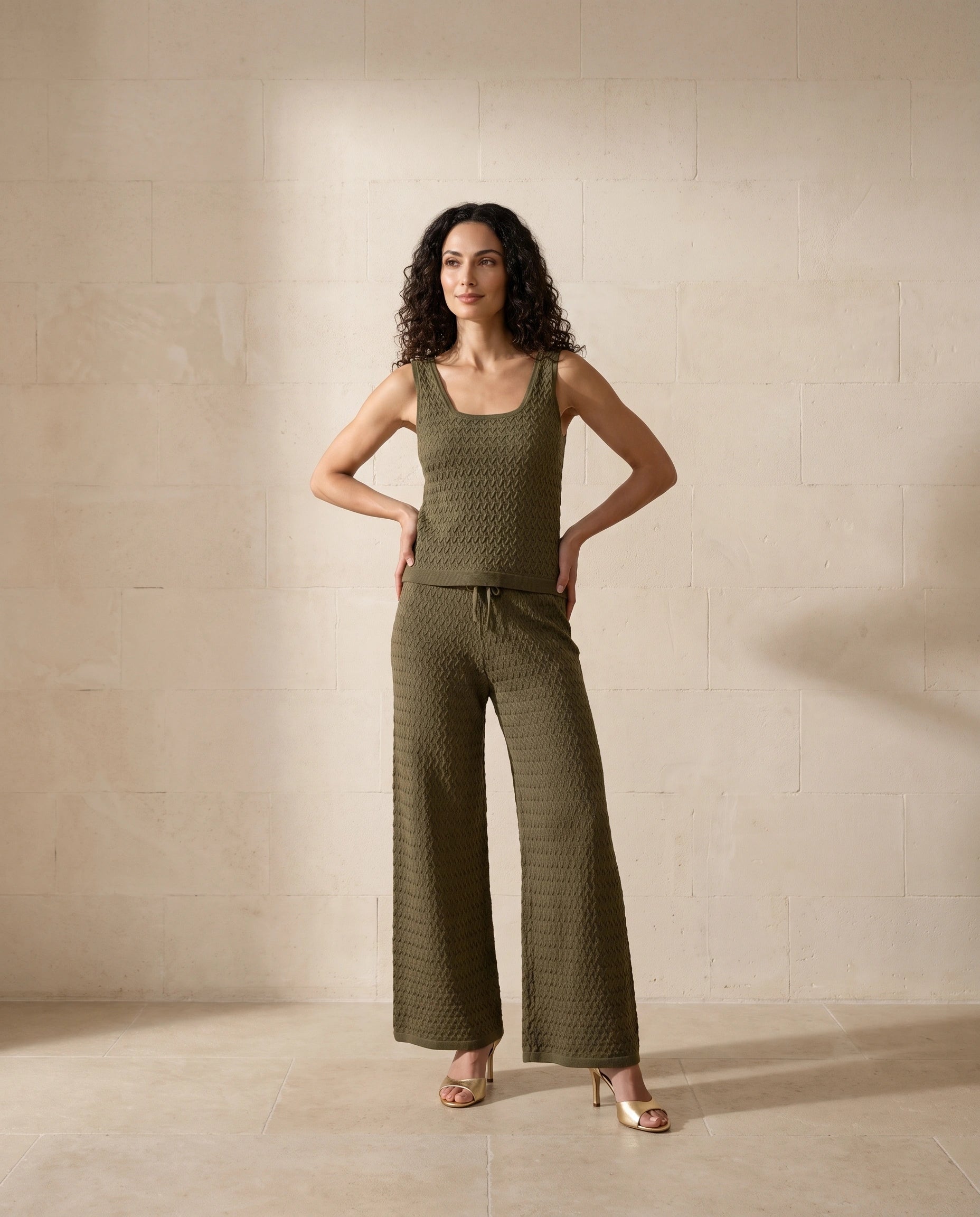 Soleia Pointelle Knit Tank